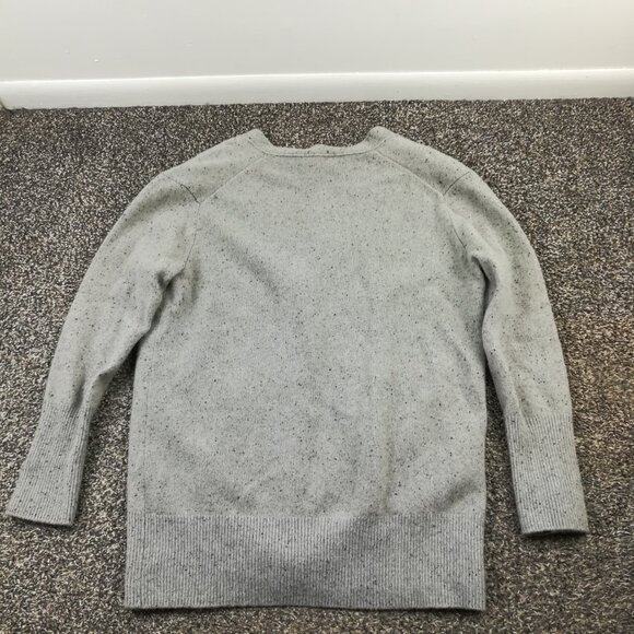 J Crew Sweater Wool Cardigan Long Donegal Flecked Gray Womens Medium - Picture 6 of 11